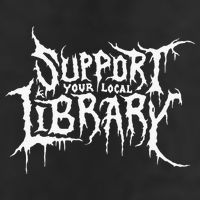 Support Your Local Library Metal Theme Garment-Dyed Fleece Hoodie