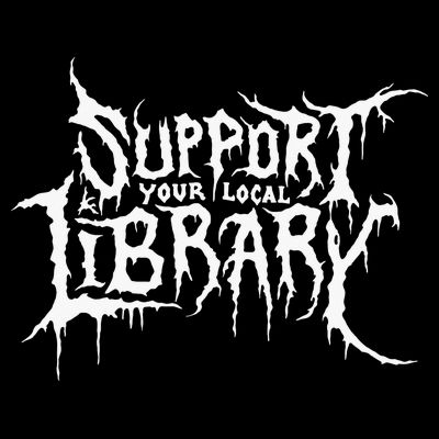 Support Your Local Library Metal Theme T-Shirt