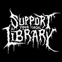 Support Your Local Library Metal Theme Flat Bill Trucker Hat