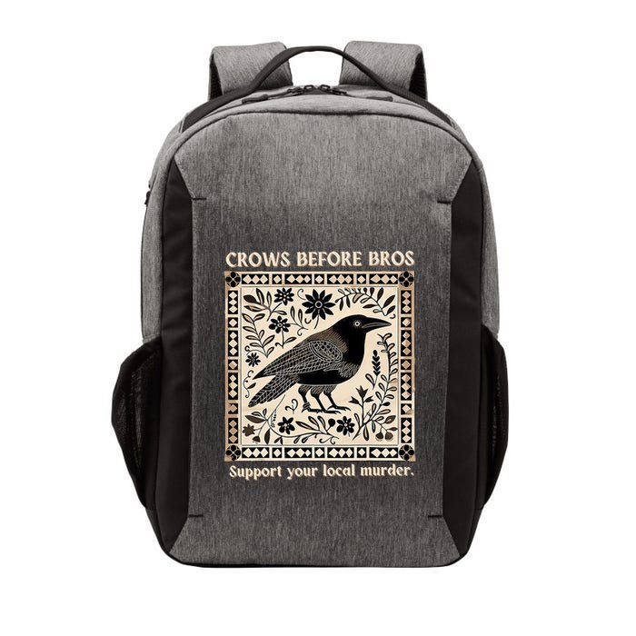 Support Your Local Murder Crows Before Bros Funny Vector Backpack