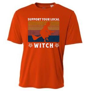 Support Your Local Witch Coven Gift Cooling Performance Crew T-Shirt