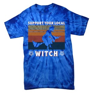 Support Your Local Witch Coven Gift Tie-Dye T-Shirt