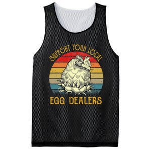 Support Your Local Egg Dealers Farmers Funny Chicken Lover Mesh Reversible Basketball Jersey Tank