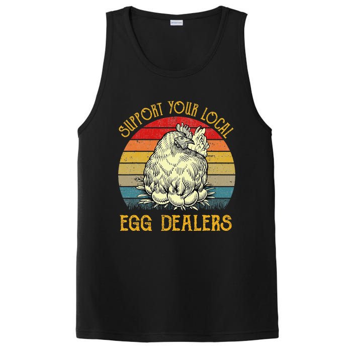 Support Your Local Egg Dealers Farmers Funny Chicken Lover PosiCharge Competitor Tank