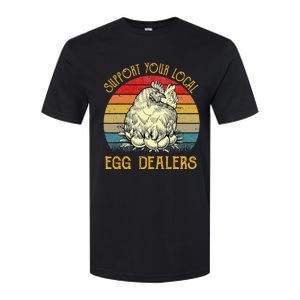 Support Your Local Egg Dealers Farmers Funny Chicken Lover Softstyle CVC T-Shirt