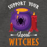 Support Your Local Witches Halloween Wiccan Witchcraft Gift Vector Backpack