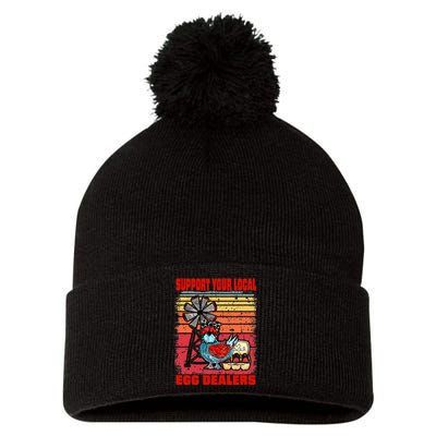 Support Your Local Egg Dealers Pom Pom 12in Knit Beanie