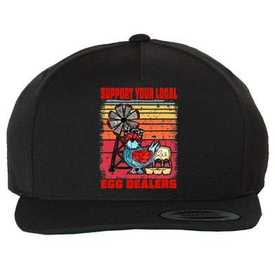 Support Your Local Egg Dealers Wool Snapback Cap