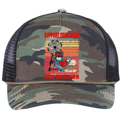 Support Your Local Egg Dealers Retro Rope Trucker Hat Cap