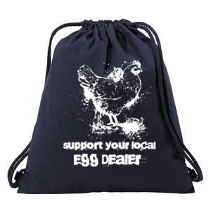 Support your local egg dealer funny Chicken Lover Inflation Drawstring Bag