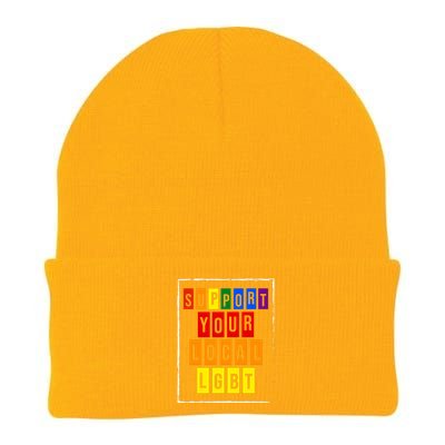 Support Your Local Lgbt Knit Cap Winter Beanie