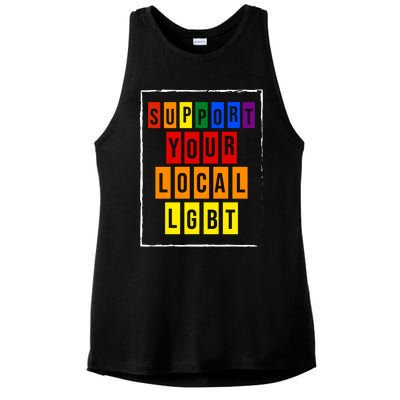 Support Your Local Lgbt Ladies PosiCharge Tri-Blend Wicking Tank