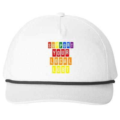 Support Your Local Lgbt Snapback Five-Panel Rope Hat