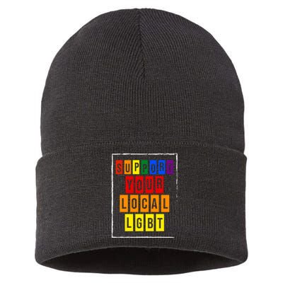 Support Your Local Lgbt Sustainable Knit Beanie