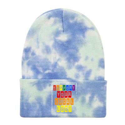 Support Your Local Lgbt Tie Dye 12in Knit Beanie