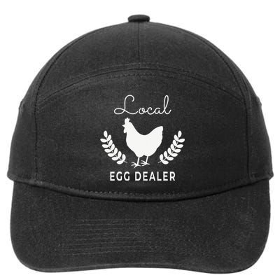 Support Your Local Egg Dealer Funny Chicken 7-Panel Snapback Hat