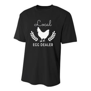 Support Your Local Egg Dealer Funny Chicken Youth Performance Sprint T-Shirt