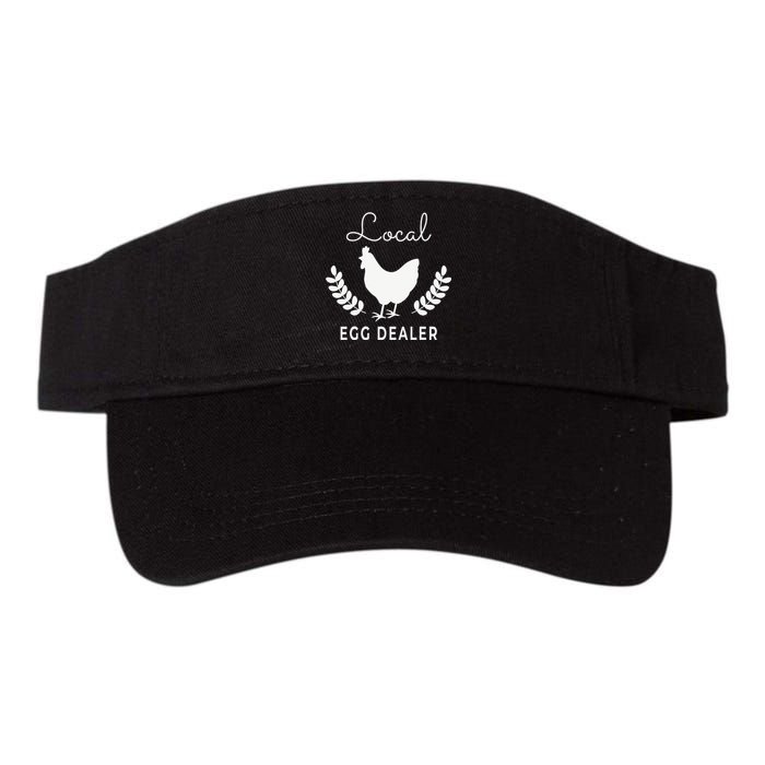 Support Your Local Egg Dealer Funny Chicken Valucap Bio-Washed Visor