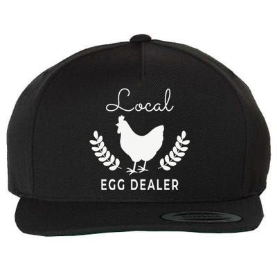 Support Your Local Egg Dealer Funny Chicken Wool Snapback Cap