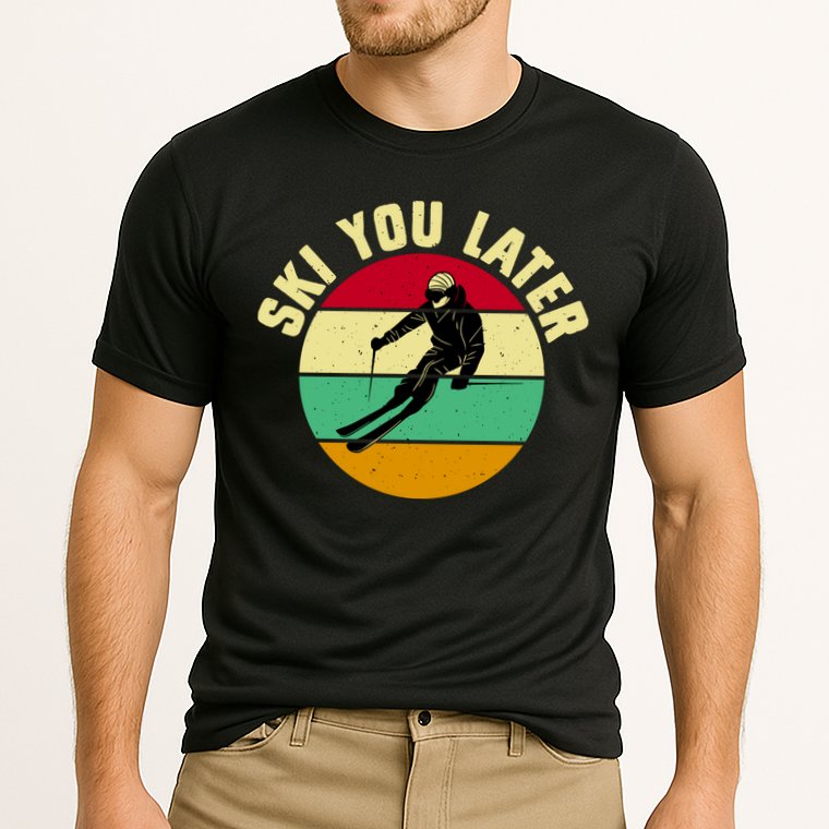 Ski You Later Funny Skiing Cooling Performance Crew T-Shirt