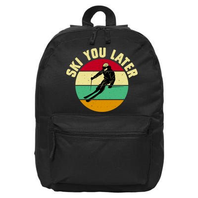 Ski You Later Funny Skiing 16 in Basic Backpack