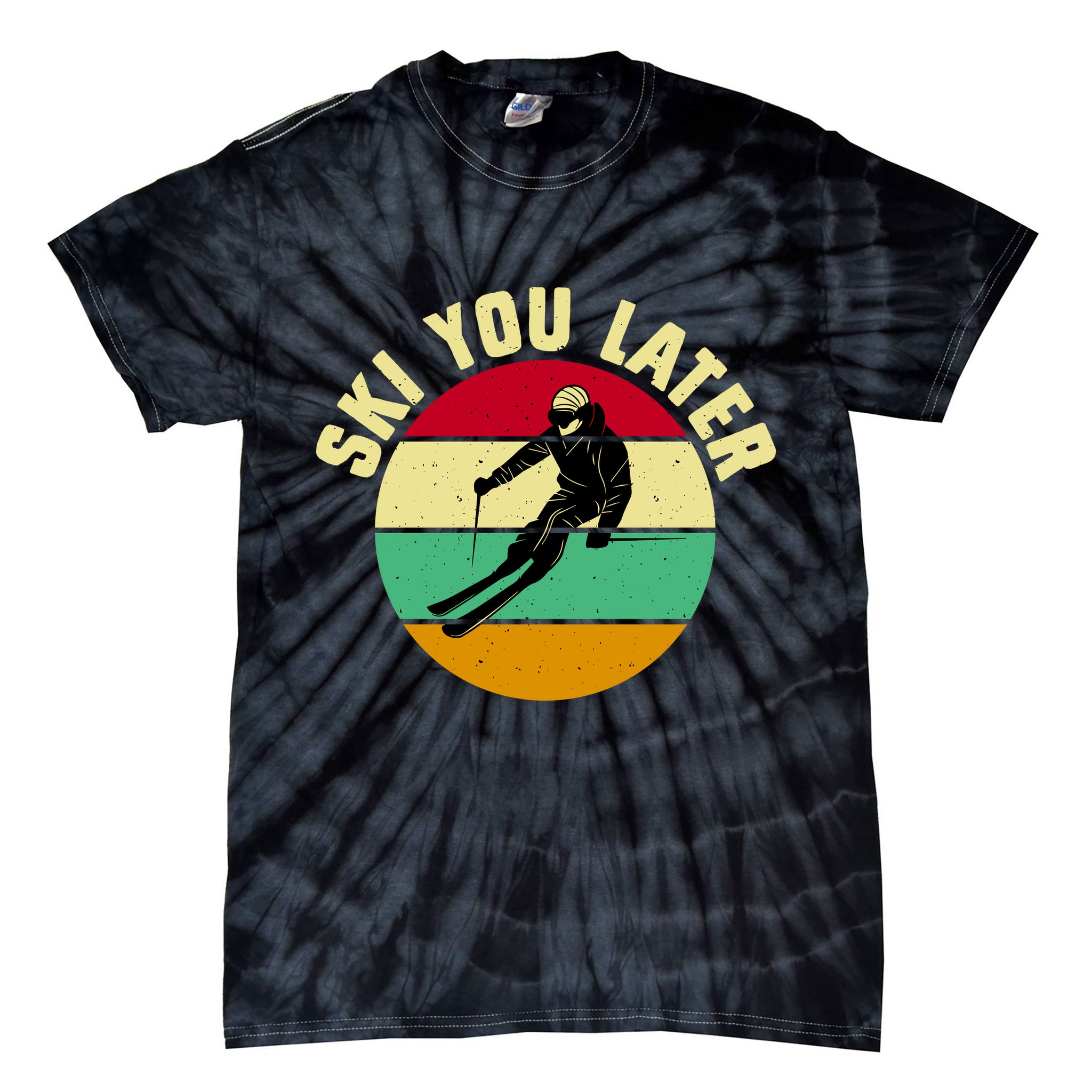 Ski You Later Funny Skiing Tie-Dye T-Shirt