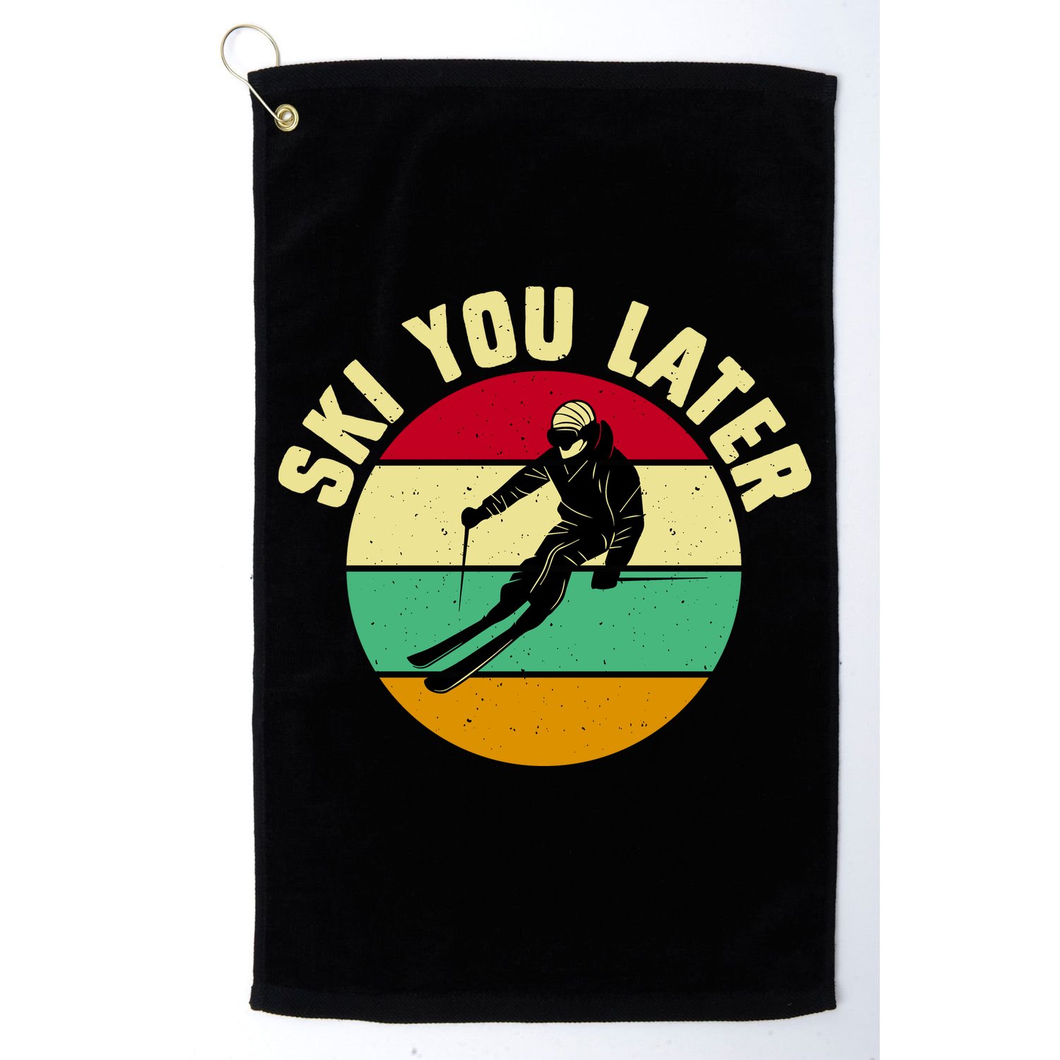 Ski You Later Funny Skiing Golf Towel