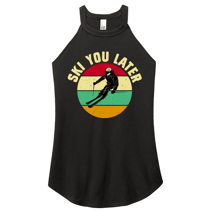 Ski You Later Funny Skiing Women's Perfect Tri Rocker Tank