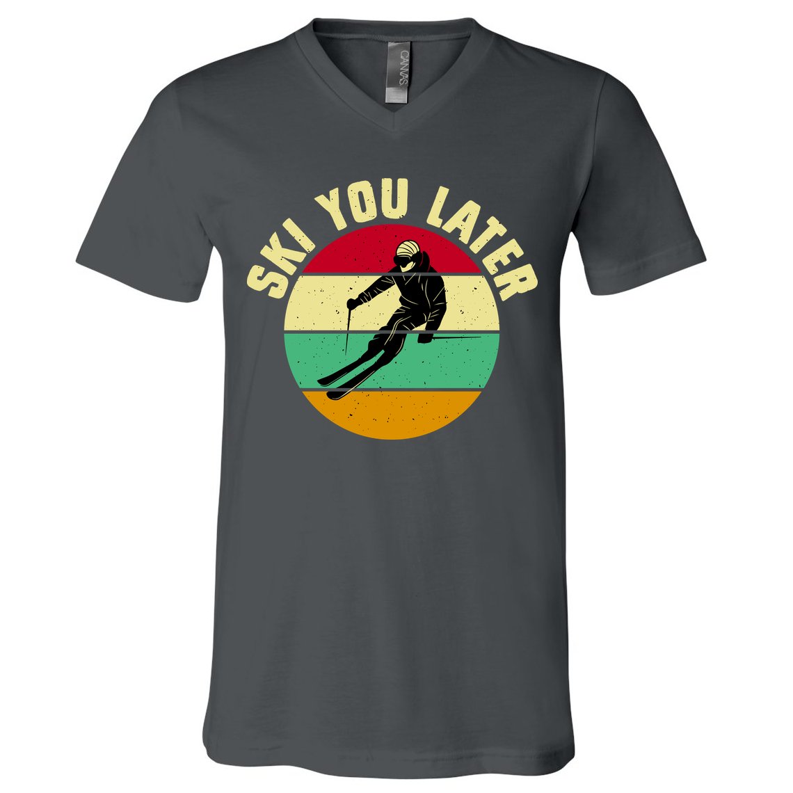 Ski You Later Funny Skiing V-Neck T-Shirt