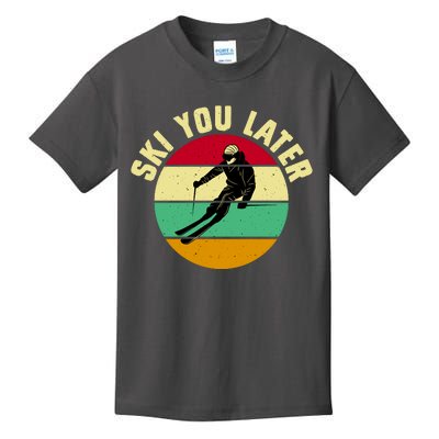 Ski You Later Funny Skiing Kids T-Shirt