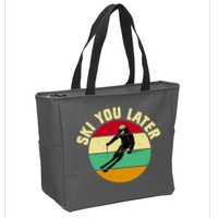 Ski You Later Funny Skiing Zip Tote Bag
