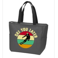 Ski You Later Funny Skiing Zip Tote Bag