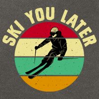 Ski You Later Funny Skiing Cotton Canvas Backpack