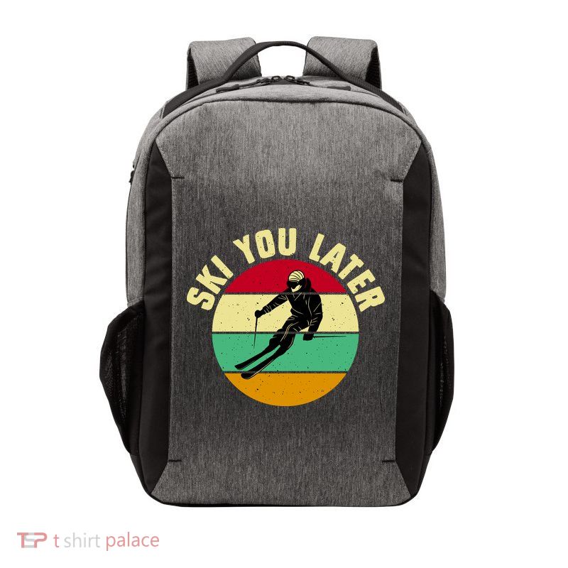 Ski You Later Funny Skiing Vector Backpack