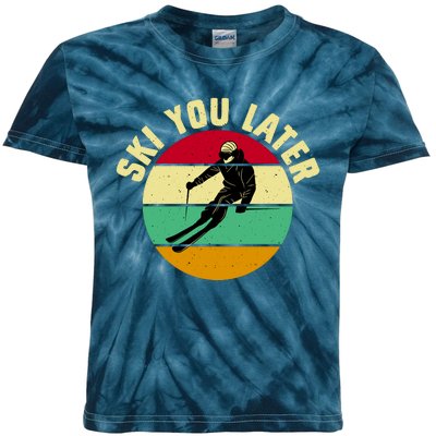 Ski You Later Funny Skiing Kids Tie-Dye T-Shirt