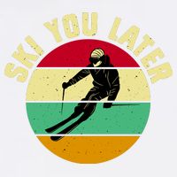 Ski You Later Funny Skiing Garment-Dyed Sweatshirt