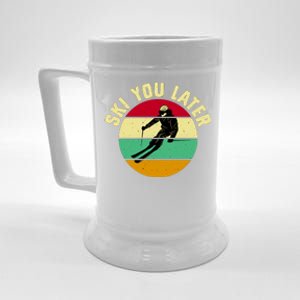 Ski You Later Funny Skiing Beer Stein