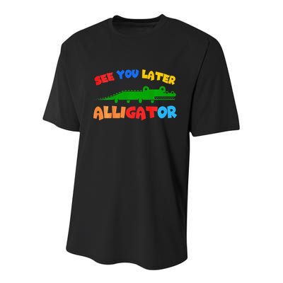 See You Later Alligator Crocodile Gator Funny Youth Performance Sprint T-Shirt