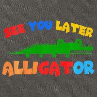 See You Later Alligator Crocodile Gator Funny Cotton Canvas Backpack