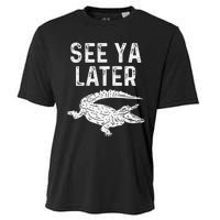 See Ya Later Alligator Funny Animal Pun Crocodile Cooling Performance Crew T-Shirt