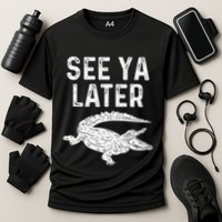 See Ya Later Alligator Funny Animal Pun Crocodile Cooling Performance Crew T-Shirt