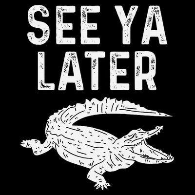 See Ya Later Alligator Funny Animal Pun Crocodile T-Shirt