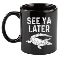 See Ya Later Alligator Funny Animal Pun Crocodile 11oz C Handle Ceramic Mug