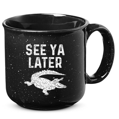 See Ya Later Alligator Funny Animal Pun Crocodile 15oz Campfire Ceramic Mug