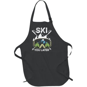 Ski You Later Winter Sport Alpine Skiing Skier Skiing Pun Premium Full-Length Apron With Pockets