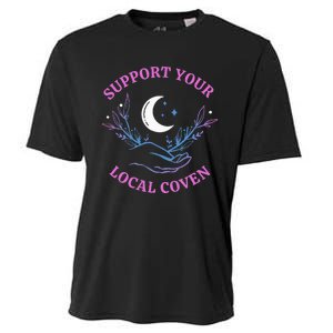 Support Your Local Coven Witches Halloween Witch Cooling Performance Crew T-Shirt