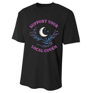 Support Your Local Coven Witches Halloween Witch Performance Sprint T-Shirt