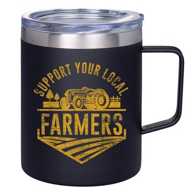 Support Your Local Farmers 12oz Stainless Steel Coffee Mug