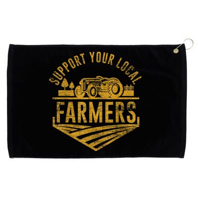 Support Your Local Farmers Grommeted Golf Towel