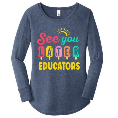 See You Later Educators Summer Break Vacation School Women's Perfect Tri Tunic Long Sleeve Shirt